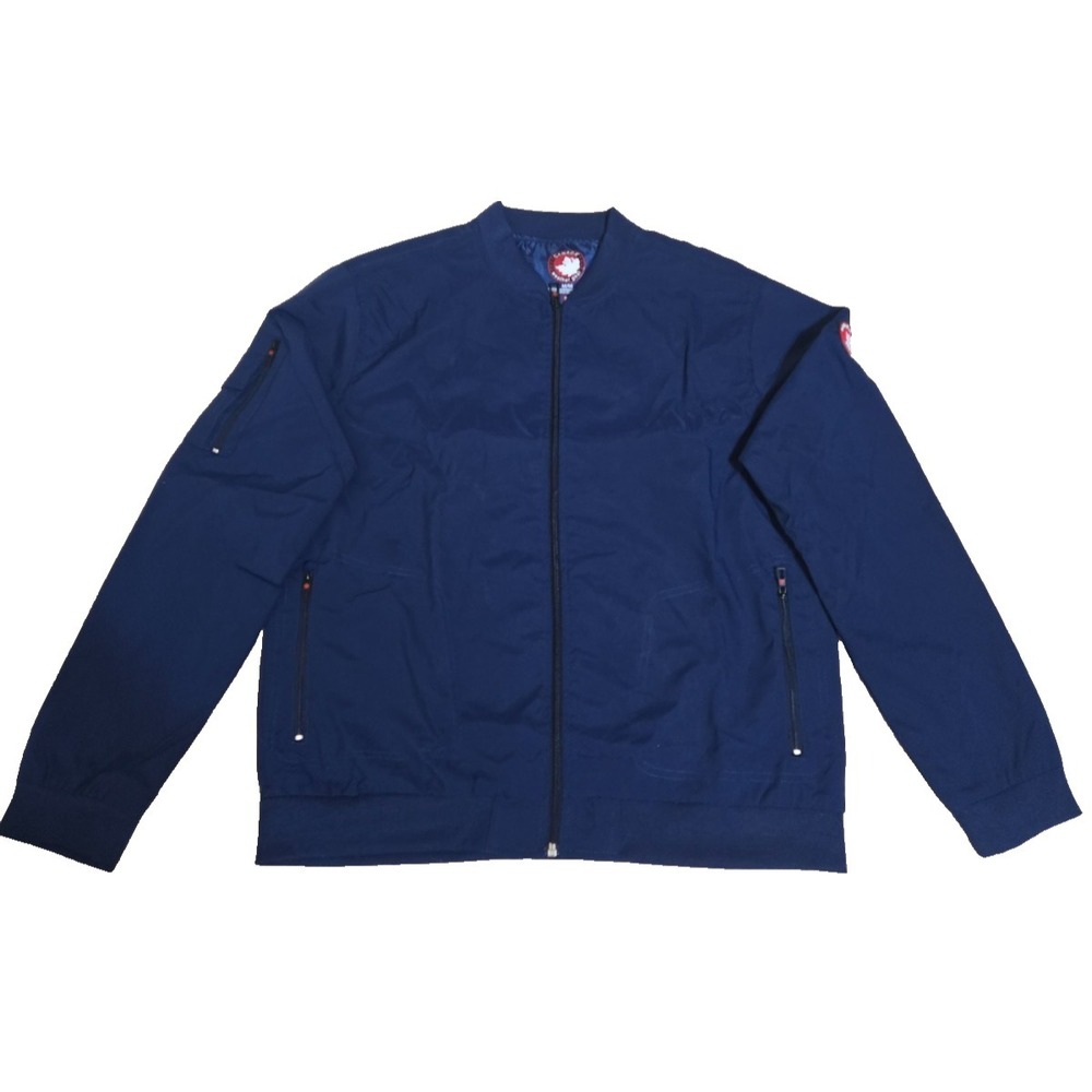 Canada Weather Gear Dry Gear Performance Zip Up Jacket Men's M Navy NWT